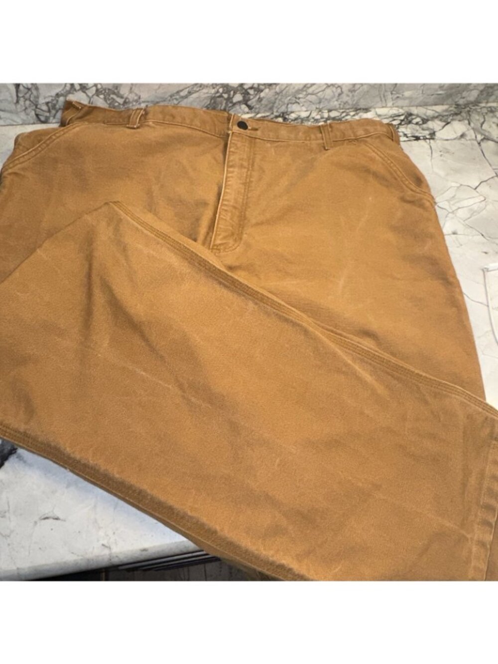 Carhartt FR Washed Duck Work Dungaree Brown Pants 42X32 Jeans - Picture 5 of 5